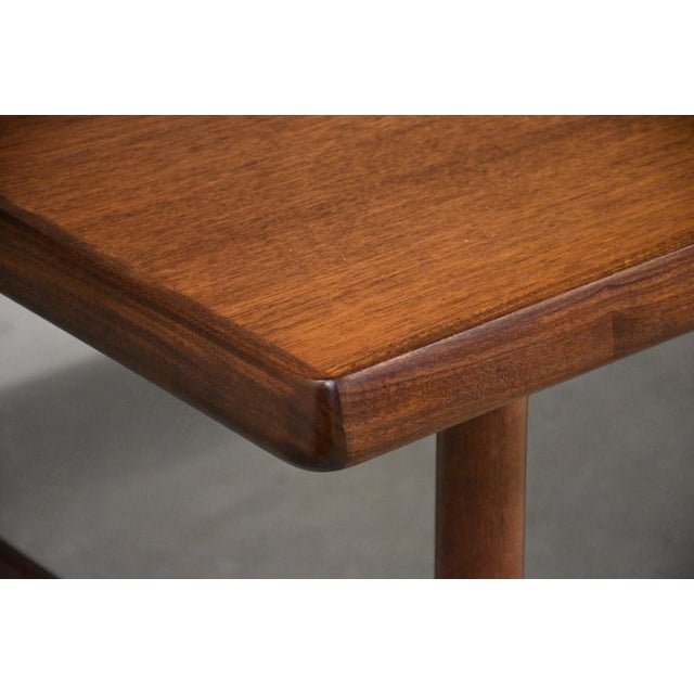 Coffee 1960s Refinished Tall Danish Modern Teak Coffee Table For Sale - Image 8 of 8