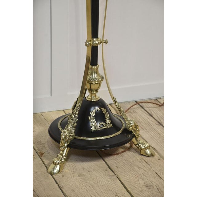 Neoclassical Brass Standard Lamp For Sale - Image 9 of 13