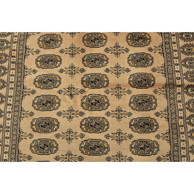 2020s Bokhara Rug 5’1” X 7’10” Beige Wool Tribal Hand-Knotted Oriental Carpet For Sale - Image 5 of 12