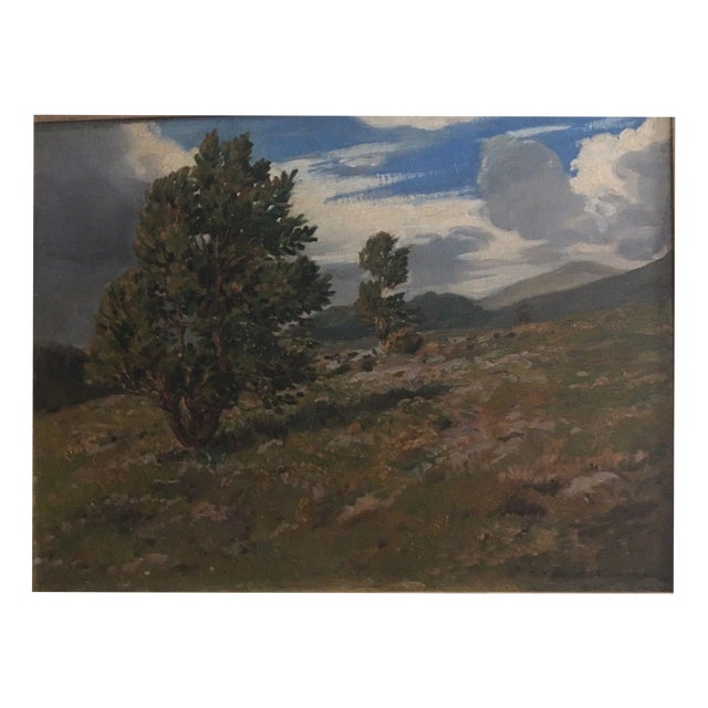 Schmidt Nielsen, Hilly Landscape, 1925, Oil on Canvas For Sale