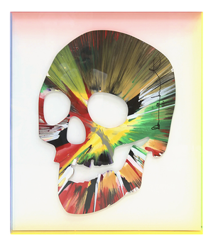 Damien Hirst, Skull Spin Painting, 2009, Acrylic Artwork