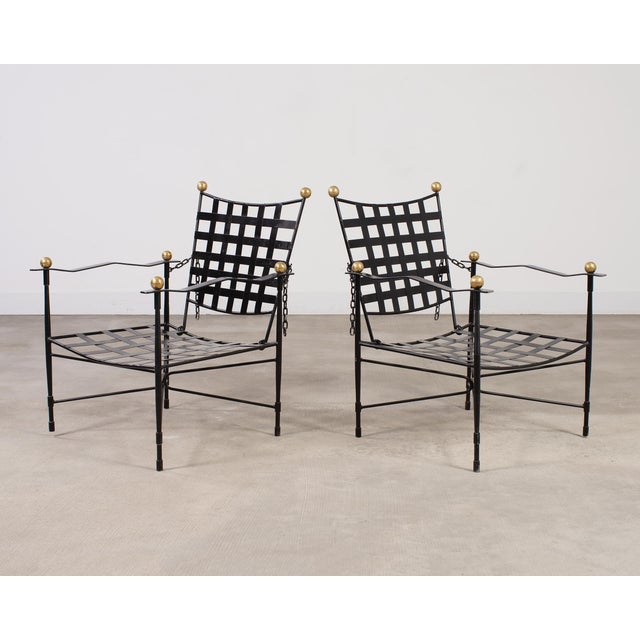 Black Set of Four Mario Papperzini Amalfi Adjustable Chain Lounge Chairs For Sale - Image 8 of 18