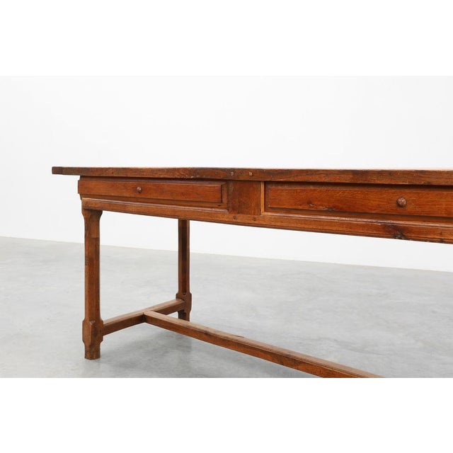 Antique Rustic Oak Dinner Table, France, 1800s For Sale - Image 4 of 18