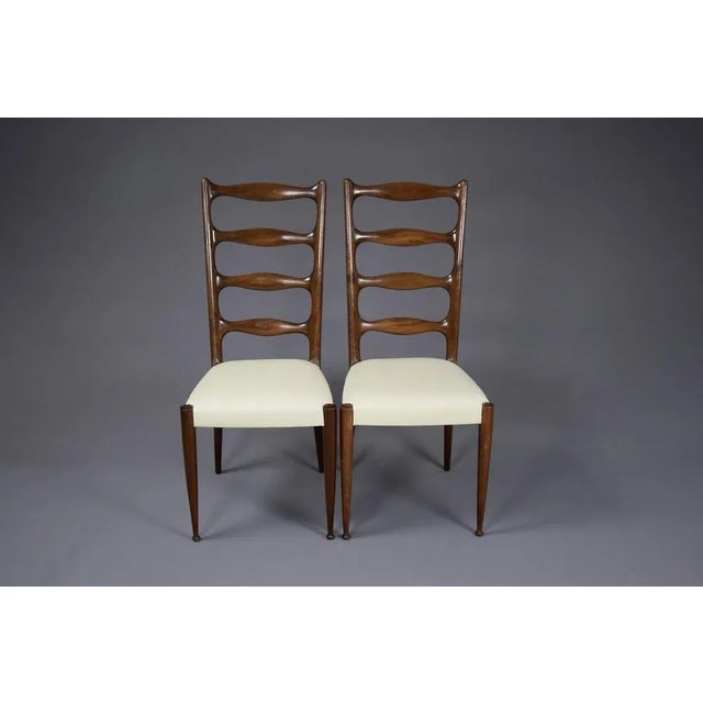 Mid-Century Wooden Dining Chairs by Paolo Buffa, Set of 5 For Sale - Image 15 of 15