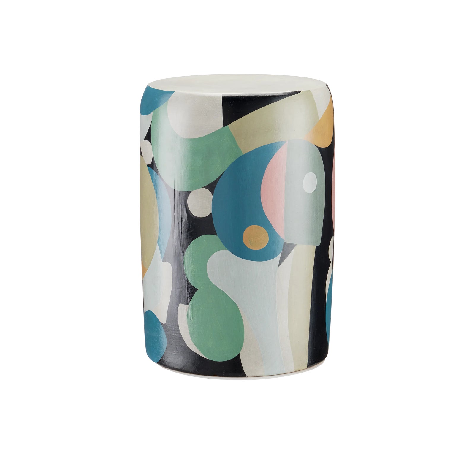 Abstract colorful cylindrical vase