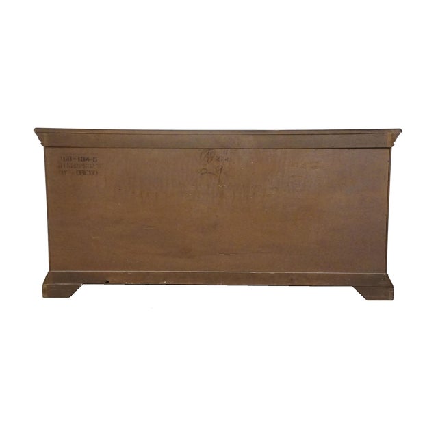 Drexel Furniture Bishopsgate Collection Solid Walnut English Tudor Style 65" Buffet 160-134-6 For Sale - Image 11 of 13