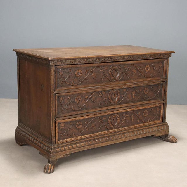 Baroque Walnut Chest of Drawers For Sale - Image 11 of 11
