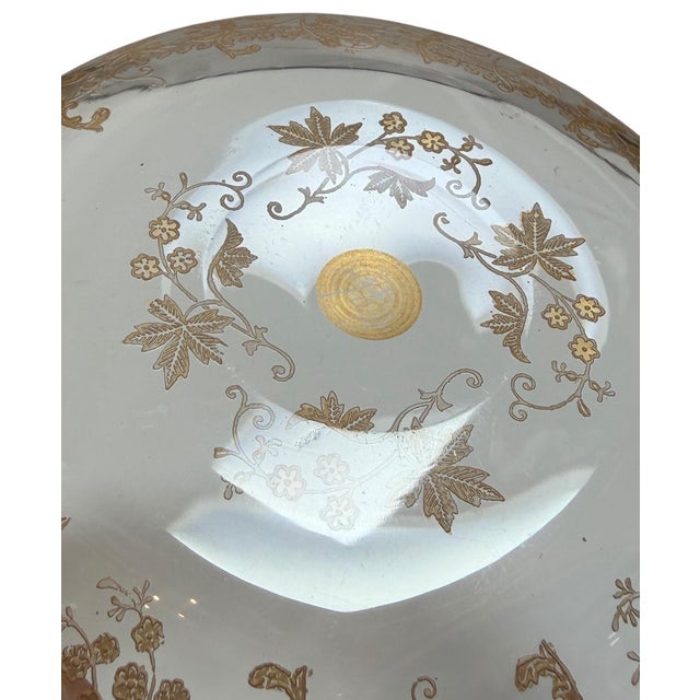 French Antique St Louis Gilt Crystal Bowl and Under Plate - 1 of 6 For Sale - Image 3 of 3