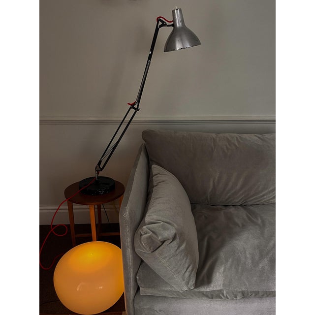 Brutalist Luxo Task Lamp with Extended Reach and Custom Base, 1950s For Sale - Image 4 of 13