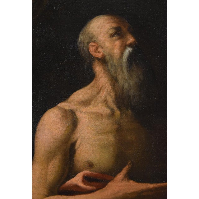 Workshop of Alessandro Bonvicino / Il Moretto, Saint Jerome, 1550, Oil on Canvas For Sale - Image 11 of 16