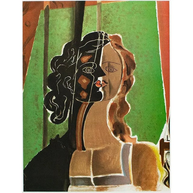 Georges Braque 1987 After Georges Braque for Verve (1939), "Figure" Second Edition Full-Color Print For Sale - Image 4 of 5