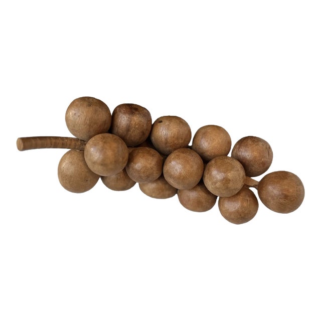 Vintage Mid-Century Modern Cluster of Teak Grapes For Sale