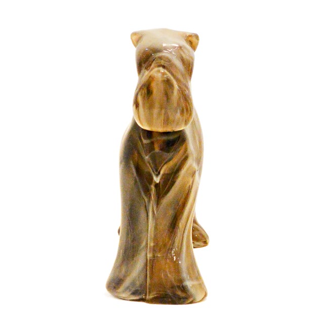 Mid-Century Modern American Swirl Slag Glass Airedale Terrier Sculpture For Sale - Image 4 of 8