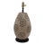 Late 20th Century Black & Ivory Geometric Chulucanas Pottery Spiral Table Lamp For Sale