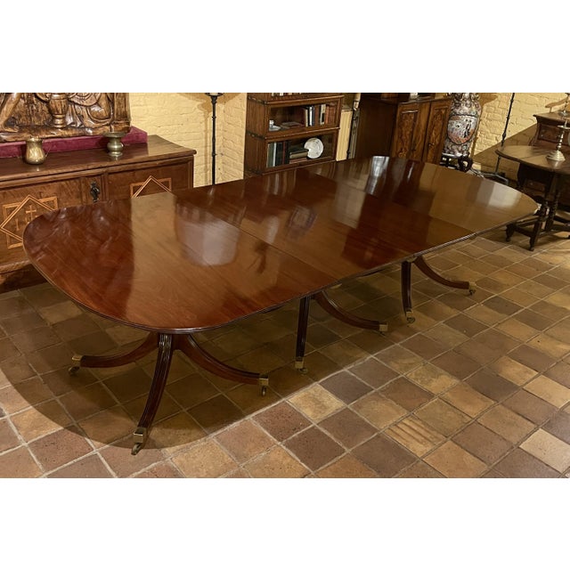 Tan English Mahogany Dining Table, 1890s For Sale - Image 8 of 15