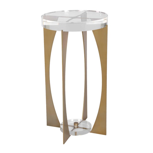 Kenneth Ludwig Chicago Kolkata Brass Accent Table For Sale - Image 4 of 7