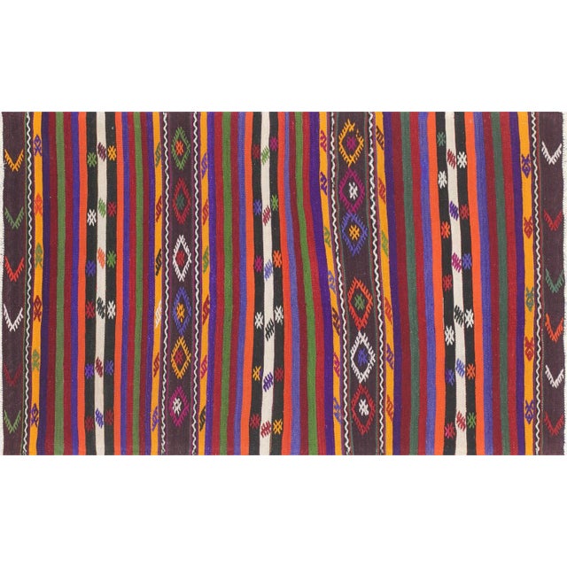 Textile 1950s Turkish Kilim Rug For Sale - Image 7 of 7