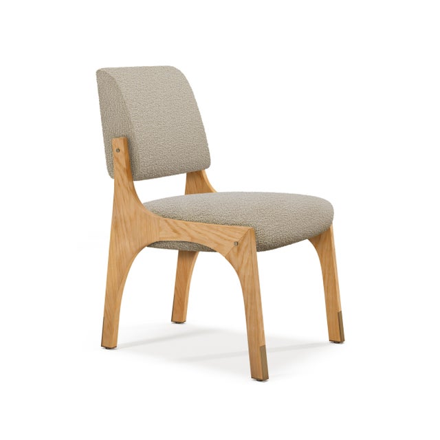 Arches II Dining Chairs in Oak and Bouclé from Insidherland, Set of 6, in New conditions. Designed from 2000 Labeled by Maker