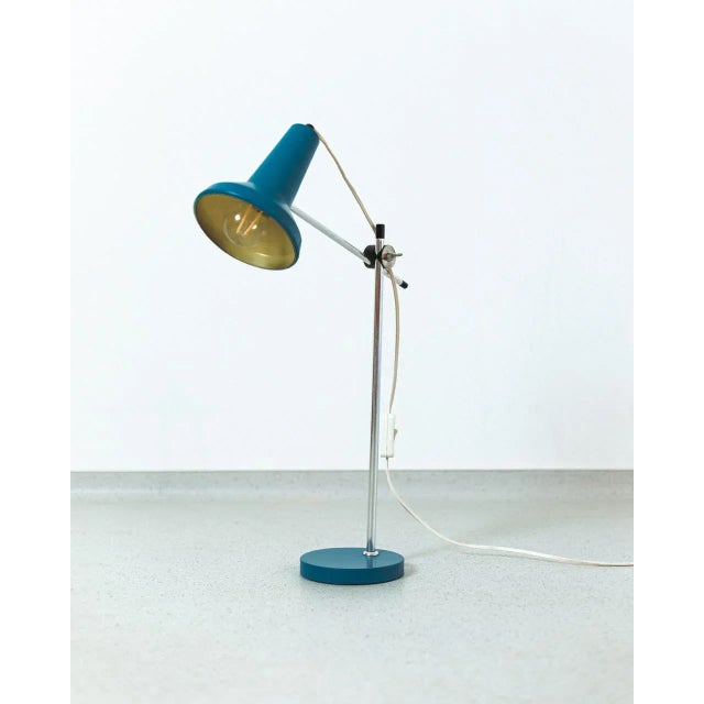 Blue Table Lamp from Szarvasi, 1970s For Sale - Image 4 of 4