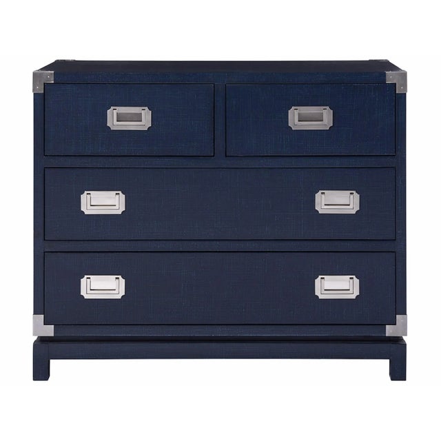 Coastal Shoreline Coastal Campaign Chest, Navy Blue For Sale - Image 3 of 3