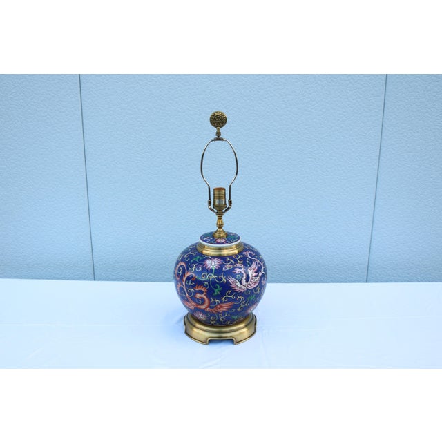 Vintage Late 20th-Century Wildwood Chinoiserie Ginger Jar Porcelain Table Lamp For Sale In New York - Image 6 of 17