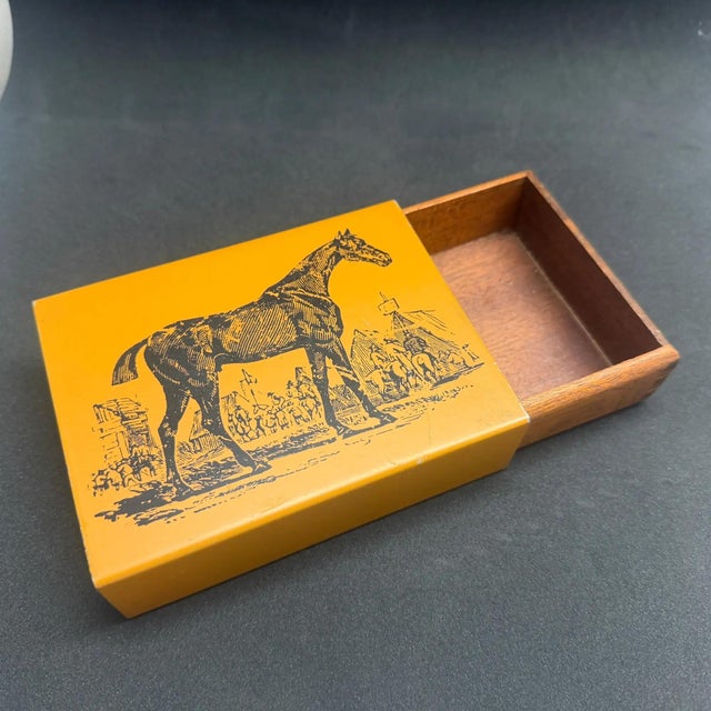 1960s 1960 Mid-Century Modern Metal and Wood Italian Box For Sale - Image 5 of 9