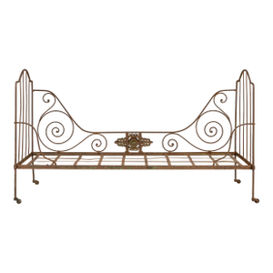 19th Century French Napoleon III Wrought Iron Outdoor Daybed