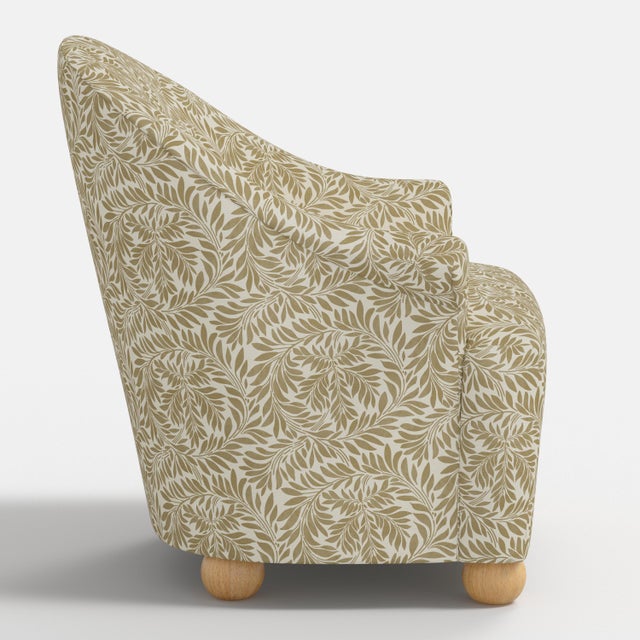 Stoffer Home x Cloth & Company Marie Bun Foot Chair in Geogian Vine Dijon For Sale In Chicago - Image 6 of 8