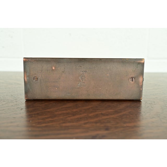 Bronze Heintz Arts & Crafts Sterling Silver on Bronze Letter Rack For Sale - Image 8 of 11