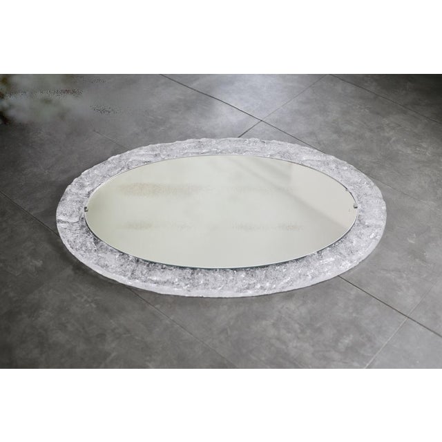 Mirror in Frosted Acrylic Glass, 1970s For Sale - Image 10 of 14