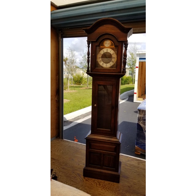 Ethan Allen Antique Pine Grandfather Clock Chairish