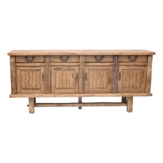 Brutalist Sideboard in Elm, 1960s For Sale