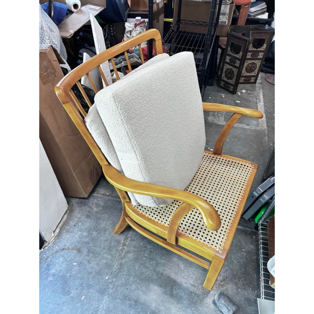 Beige Danish Lounge Chair by Fritz Hansen, Denmark 1940s For Sale - Image 8 of 8