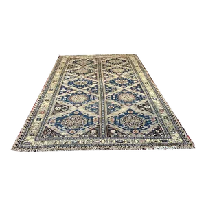 Antique Gallery Size Caucasian Kuba Soumak Runner Rug