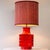 Orange Red Glazed Ceramic Table Lamp by R. Houben, 1970 For Sale - Image 3 of 10