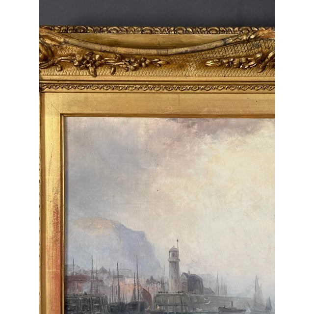 Warren Sheppard, Landscape with Sailboat, 19th Century, Oil on Canvas For Sale - Image 5 of 10