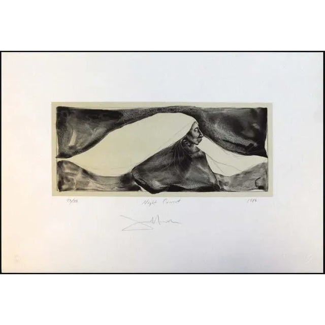 1990s 1986 "Night Current" Frank Howell Original Signed Lithograph For Sale - Image 5 of 5