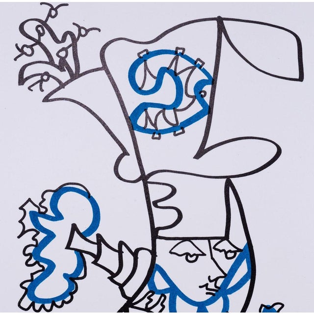 Modern Charles Lapicque, Personnage au chapeau, Lithograph For Sale - Image 3 of 6