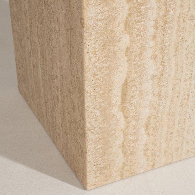 1970s Travertine Pedestal For Sale - Image 4 of 12
