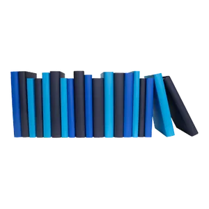 Decorative Books - Denim Paper Wrapped Books - Blue Books By The Foot
