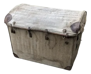 Militaria Rattan and Wicker Trunk, 1930s