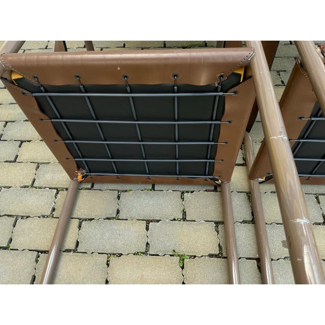 Set of Four Postmodern Leather “Rio”chairs Designed Y Pascal Mourgue for Artelano, France For Sale - Image 12 of 12