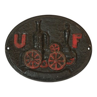 United Firemen Cast Iron Insurance Plaque For Sale