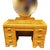 Restored Art Deco Stick Reed Rattan Vanity W/ Round Mirror & Stool For Sale - Image 4 of 17