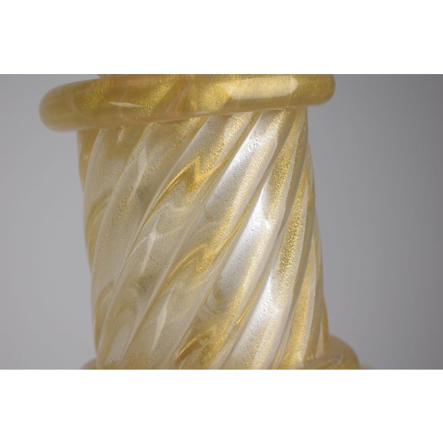 Vintage Murano Gold Lamp, 1960 For Sale - Image 10 of 14