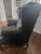 Lane Furniture Vintage Leather Executive Wingback Club Chair Recliner For Sale - Image 4 of 8