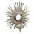 1970s Italian Hollywood Regency Gilt Metal Sunburst Mirrored Wall Candle Sconces — Pair For Sale