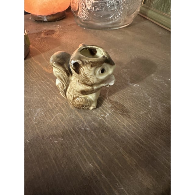 1970s 1970s Small Ceramic Squirrel Candle Holder For Sale - Image 5 of 7