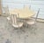 Vintage Hollywood Regency Chrome Metal Faux Bamboo Dining Kitchen Set - 5 Pc Set. Set includes round laminate table top,...
