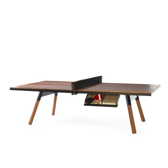Black RS Barcelona You and Me Indoor Ping Pong Table, Walnut and Black For Sale - Image 8 of 8